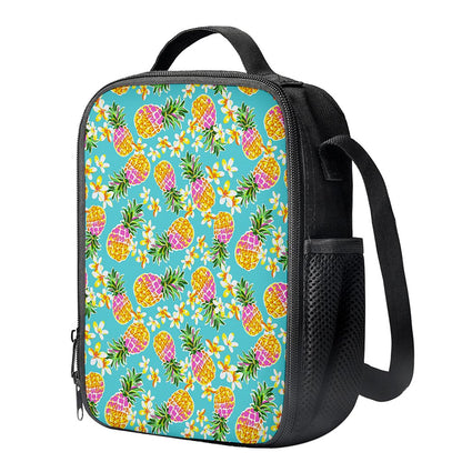 Aloha Summer Pineapple Pattern Print Crossbody Lunch Bag