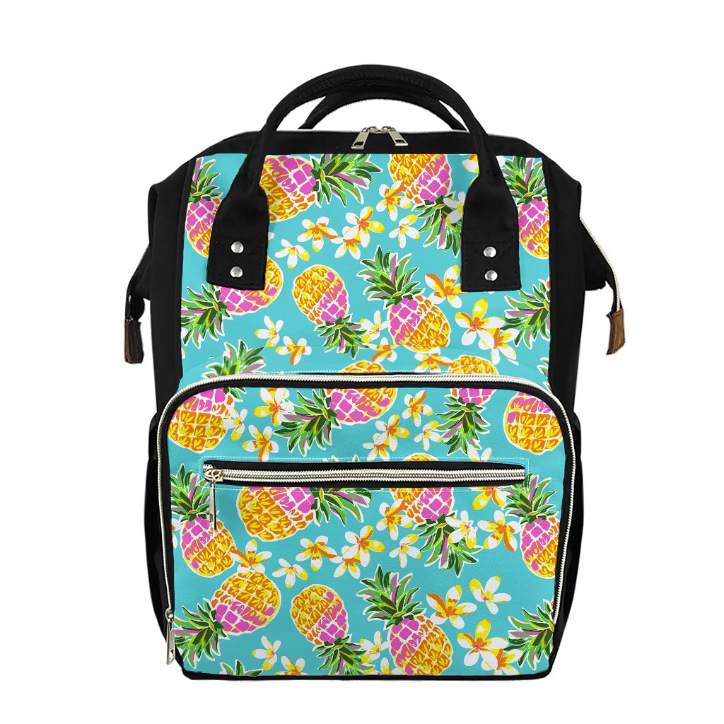 Aloha Summer Pineapple Pattern Print Diaper Bag