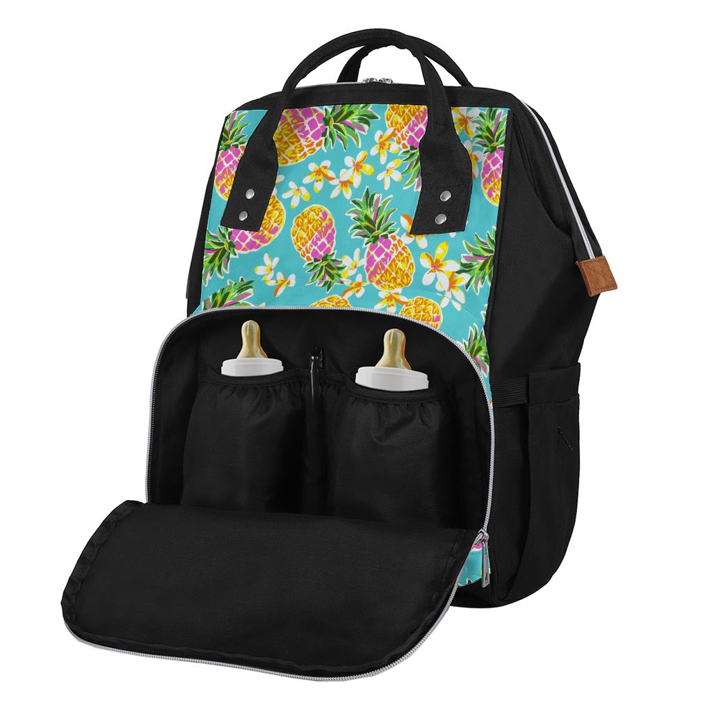 Aloha Summer Pineapple Pattern Print Diaper Bag