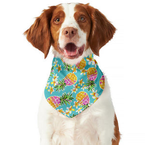 Aloha Summer Pineapple Pattern Print Dog Bandana