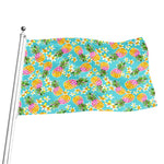 Aloha Summer Pineapple Pattern Print Flag