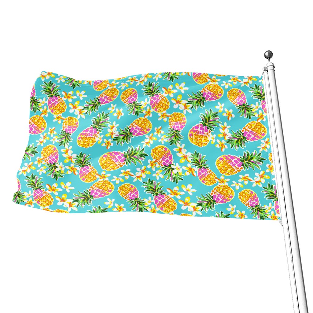 Aloha Summer Pineapple Pattern Print Flag