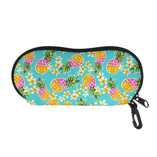Aloha Summer Pineapple Pattern Print Glasses Case