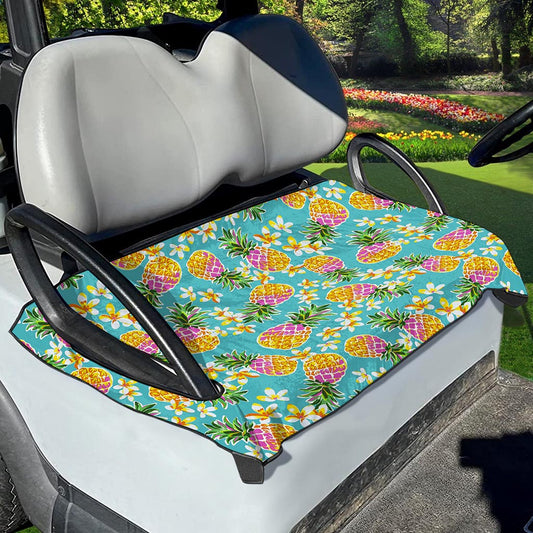 Aloha Summer Pineapple Pattern Print Golf Cart Seat Cover