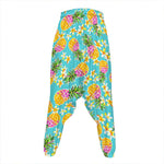 Aloha Summer Pineapple Pattern Print Hammer Pants