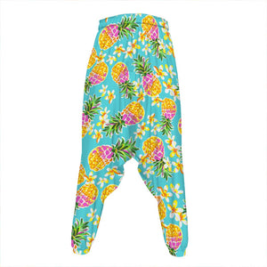 Aloha Summer Pineapple Pattern Print Hammer Pants