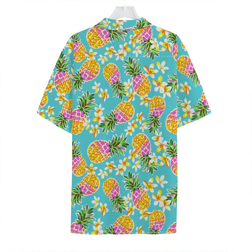 Aloha Summer Pineapple Pattern Print Hawaiian Shirt