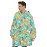 Aloha Summer Pineapple Pattern Print Hoodie Blanket