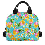 Aloha Summer Pineapple Pattern Print Insulated Lunch Bag