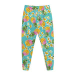 Aloha Summer Pineapple Pattern Print Jogger Pants