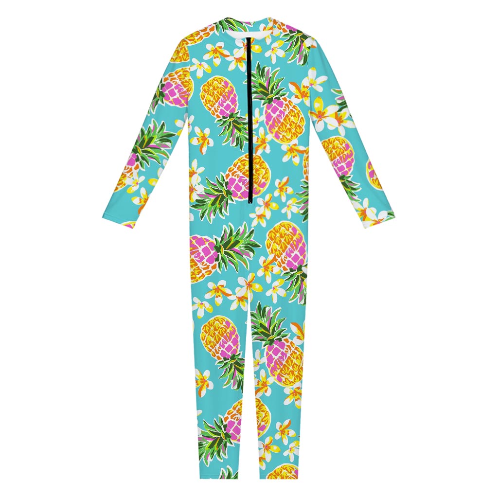 Aloha Summer Pineapple Pattern Print Jumpsuit