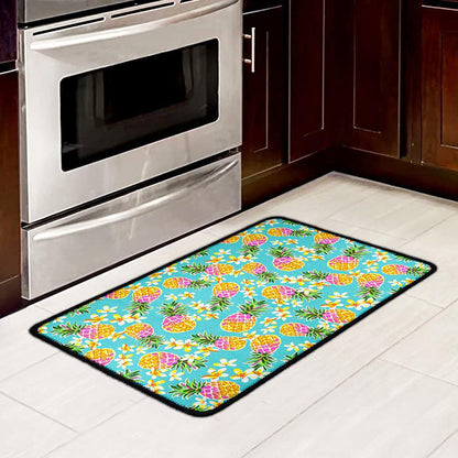 Aloha Summer Pineapple Pattern Print Kitchen Mat