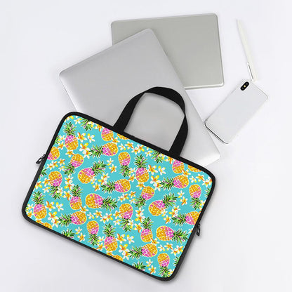 Aloha Summer Pineapple Pattern Print Laptop Sleeve With Handle