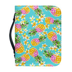 Aloha Summer Pineapple Pattern Print Leather Bible Cover