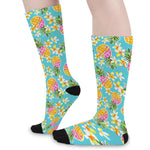 Aloha Summer Pineapple Pattern Print Long Socks