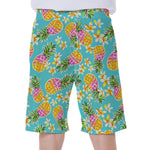 Aloha Summer Pineapple Pattern Print Men's Beach Shorts
