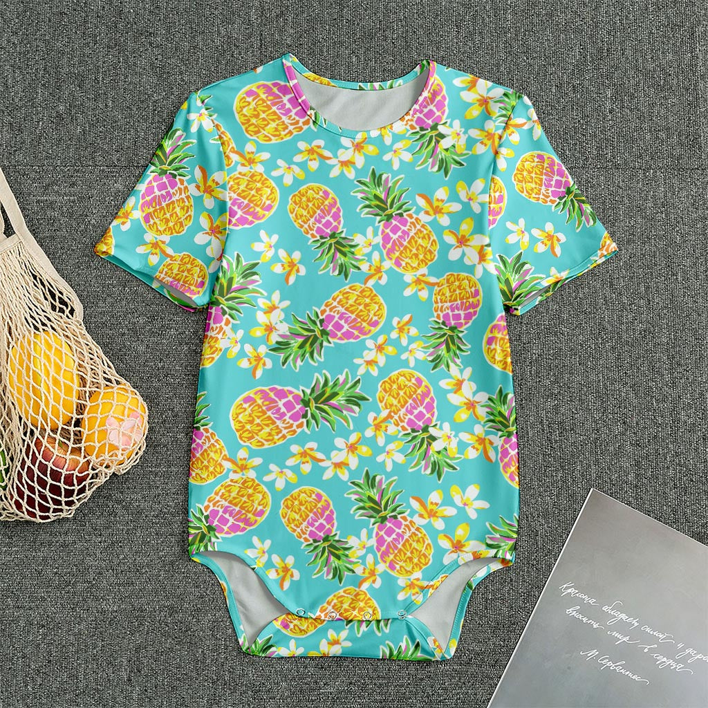 Aloha Summer Pineapple Pattern Print Men's Bodysuit