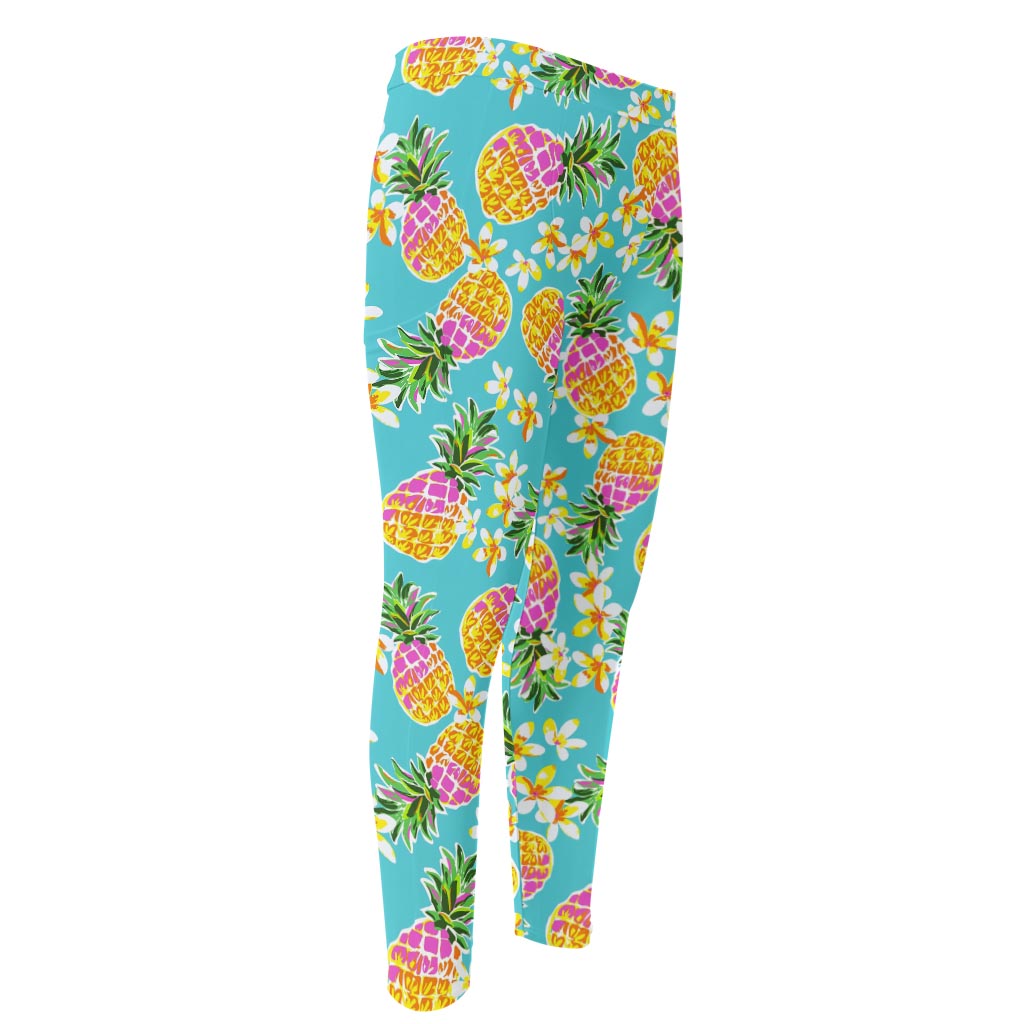 Aloha Summer Pineapple Pattern Print Men's Compression Pants