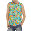 Aloha Summer Pineapple Pattern Print Men's Fitness Tank Top