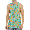 Aloha Summer Pineapple Pattern Print Men's Muscle Tank Top