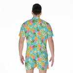 Aloha Summer Pineapple Pattern Print Men's Rompers