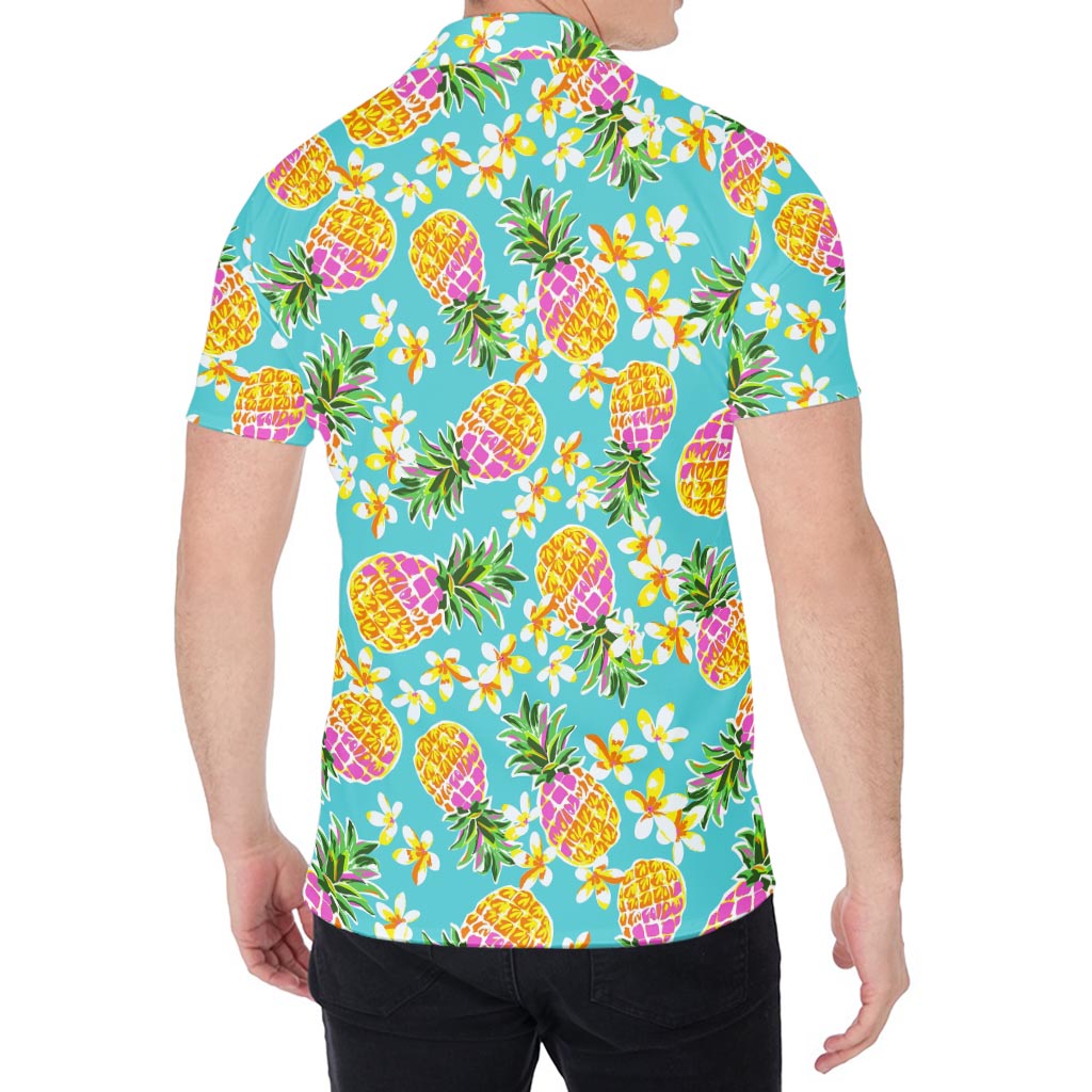 Aloha Summer Pineapple Pattern Print Men's Shirt