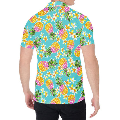Aloha Summer Pineapple Pattern Print Men's Shirt