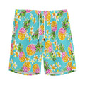 Aloha Summer Pineapple Pattern Print Men's Athletic Shorts