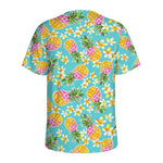 Aloha Summer Pineapple Pattern Print Men's Sports T-Shirt
