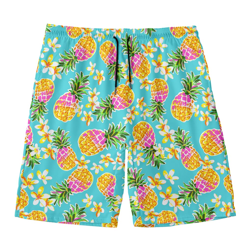 Aloha Summer Pineapple Pattern Print Men's Swim Trunks