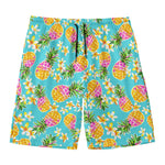 Aloha Summer Pineapple Pattern Print Men's Swim Trunks