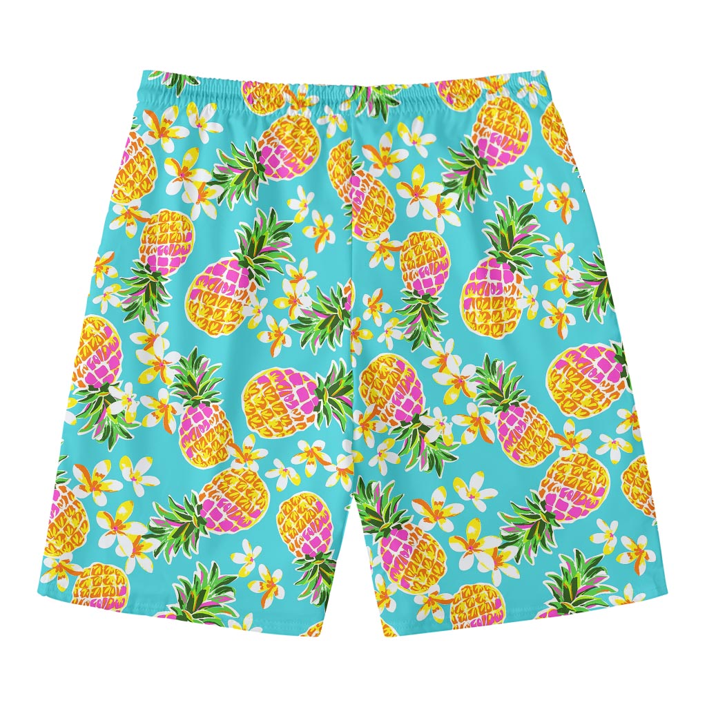 Aloha Summer Pineapple Pattern Print Men's Swim Trunks