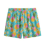 Aloha Summer Pineapple Pattern Print Mesh Shorts
