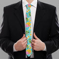 Aloha Summer Pineapple Pattern Print Necktie