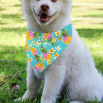 Aloha Summer Pineapple Pattern Print Over The Collar Dog Bandana