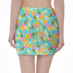 Aloha Summer Pineapple Pattern Print Pencil Mini Skirt