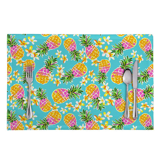 Aloha Summer Pineapple Pattern Print Placemat