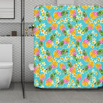 Aloha Summer Pineapple Pattern Print Polyester Shower Curtain