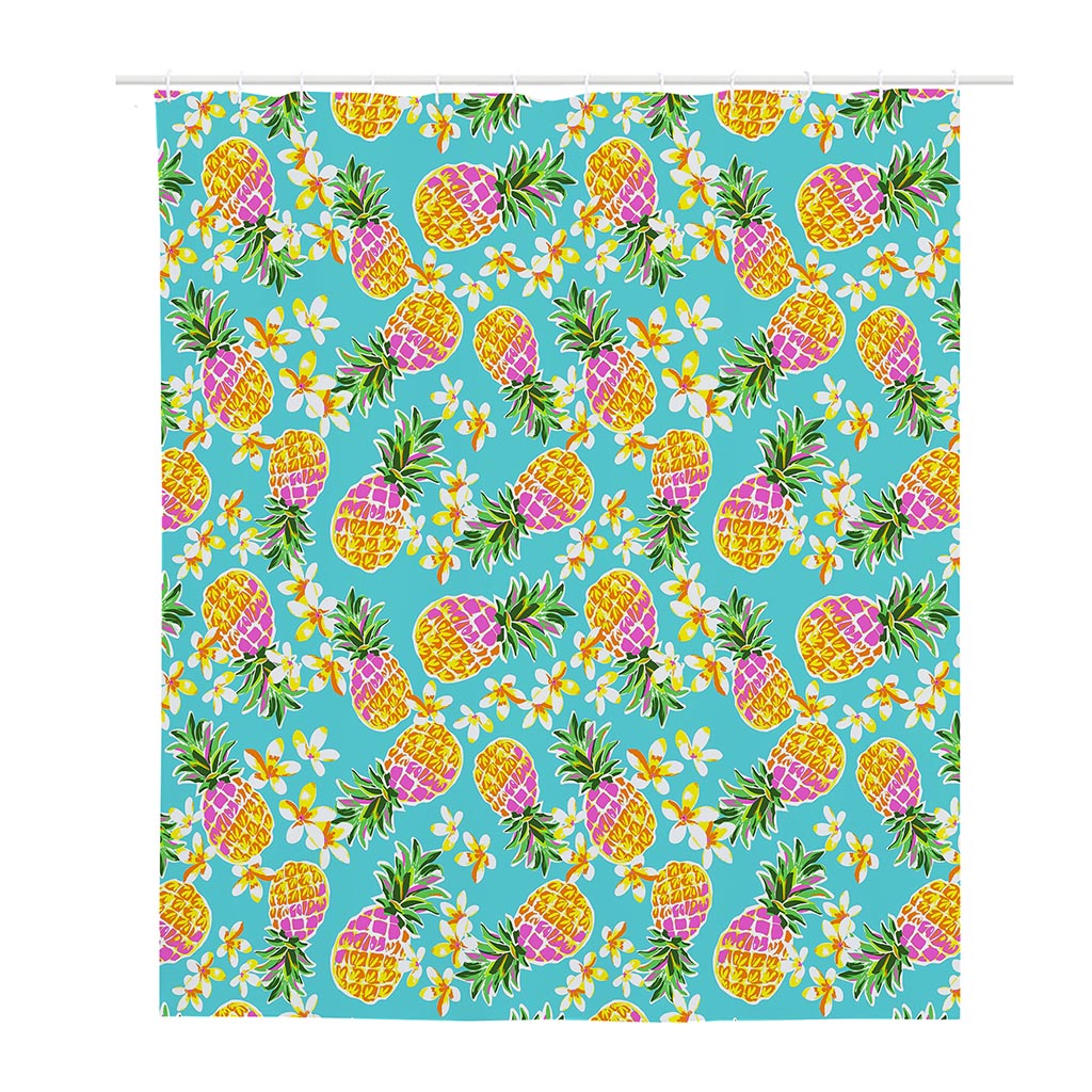 Aloha Summer Pineapple Pattern Print Polyester Shower Curtain
