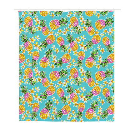 Aloha Summer Pineapple Pattern Print Polyester Shower Curtain