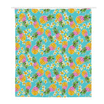 Aloha Summer Pineapple Pattern Print Polyester Shower Curtain