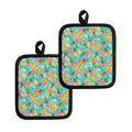 Aloha Summer Pineapple Pattern Print Pot Holders