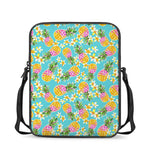 Aloha Summer Pineapple Pattern Print Rectangular Crossbody Bag