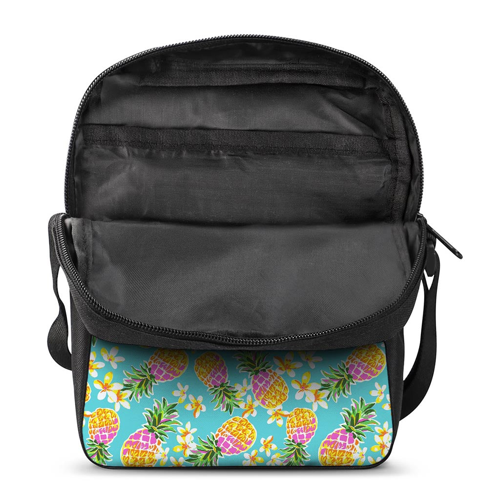 Aloha Summer Pineapple Pattern Print Rectangular Crossbody Bag