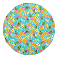 Aloha Summer Pineapple Pattern Print Round Blanket