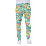 Aloha Summer Pineapple Pattern Print Scuba Joggers
