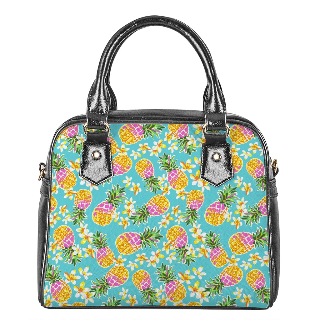 Aloha Summer Pineapple Pattern Print Shoulder Handbag