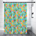 Aloha Summer Pineapple Pattern Print Shower Curtain