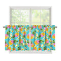 Aloha Summer Pineapple Pattern Print Tier Curtains