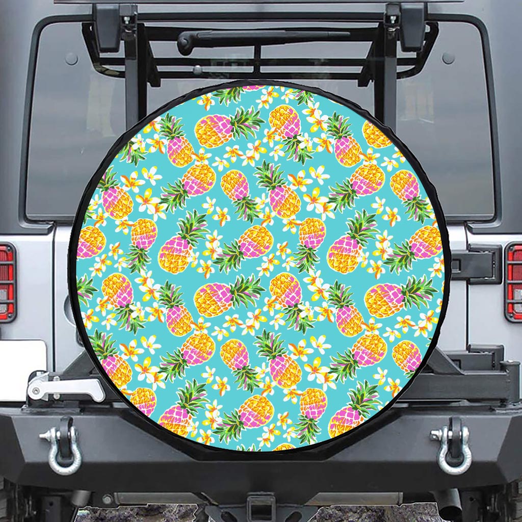 Aloha Summer Pineapple Pattern Print Tire Cover